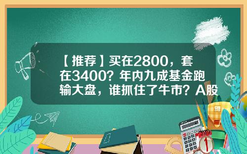 【推荐】买在2800，套在3400？年内九成基金跑输大盘，谁抓住了牛市？A股后市咋走？-混合基金和股票基金
