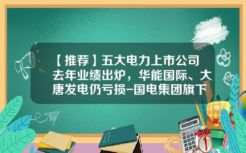 【推荐】五大电力上市公司去年业绩出炉，华能国际、大唐发电仍亏损-国电集团旗下的上市公司