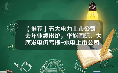 【推荐】五大电力上市公司去年业绩出炉，华能国际、大唐发电仍亏损-水电上市公司有哪些