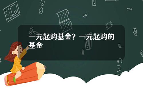 一元起购基金？一元起购的基金