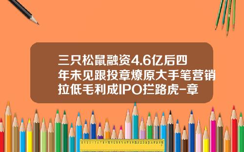 三只松鼠融资4.6亿后四年未见跟投章燎原大手笔营销拉低毛利成IPO拦路虎-章燎原有多少股份
