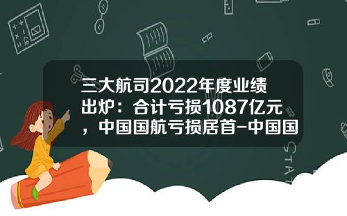 三大航司2022年度业绩出炉：合计亏损1087亿元，中国国航亏损居首-中国国航发型多少股票