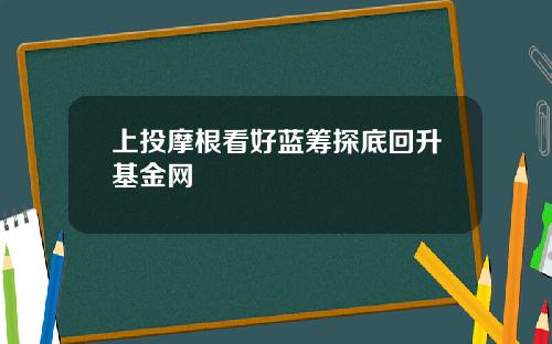 上投摩根看好蓝筹探底回升基金网