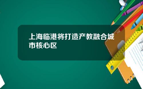 上海临港将打造产教融合城市核心区