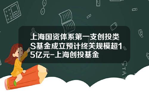 上海国资体系第一支创投类S基金成立预计终关规模超15亿元-上海创投基金