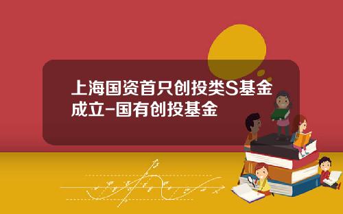 上海国资首只创投类S基金成立-国有创投基金