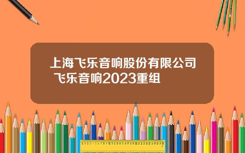 上海飞乐音响股份有限公司 飞乐音响2023重组