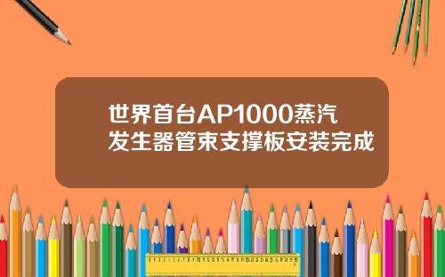 世界首台AP1000蒸汽发生器管束支撑板安装完成
