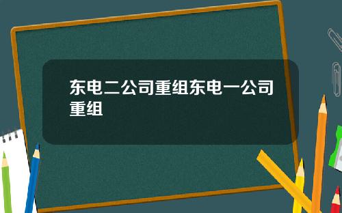 东电二公司重组东电一公司重组