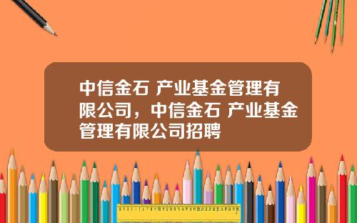 中信金石 产业基金管理有限公司，中信金石 产业基金管理有限公司招聘