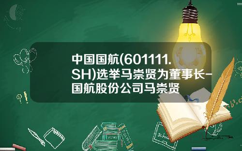中国国航(601111.SH)选举马崇贤为董事长-国航股份公司马崇贤