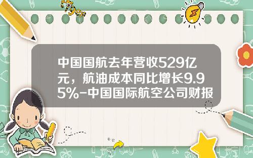 中国国航去年营收529亿元，航油成本同比增长9.95%-中国国际航空公司财报