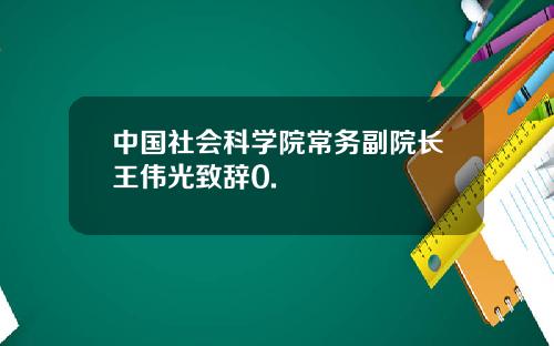 中国社会科学院常务副院长王伟光致辞0.