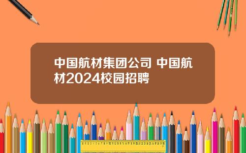 中国航材集团公司 中国航材2024校园招聘