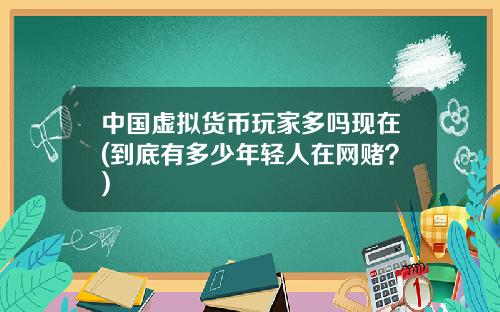 中国虚拟货币玩家多吗现在(到底有多少年轻人在网赌？)
