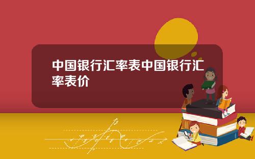 中国银行汇率表中国银行汇率表价