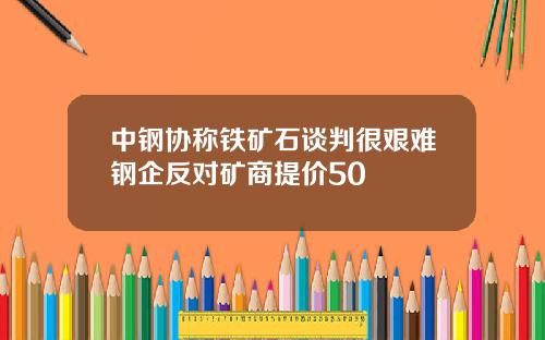 中钢协称铁矿石谈判很艰难钢企反对矿商提价50