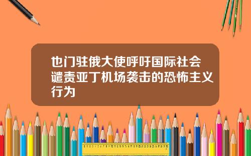 也门驻俄大使呼吁国际社会谴责亚丁机场袭击的恐怖主义行为