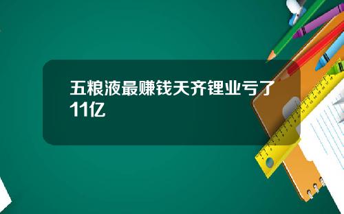 五粮液最赚钱天齐锂业亏了11亿