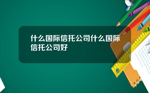 什么国际信托公司什么国际信托公司好
