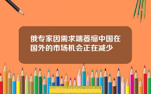 俄专家因需求端萎缩中国在国外的市场机会正在减少