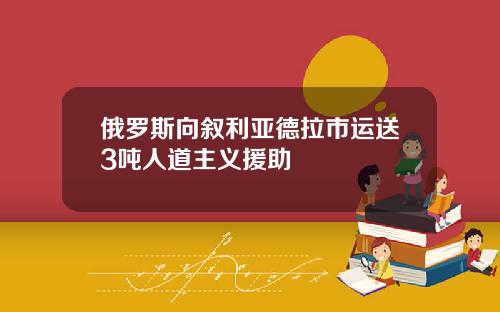 俄罗斯向叙利亚德拉市运送3吨人道主义援助