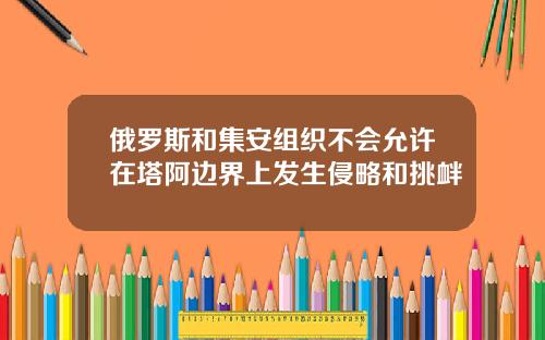 俄罗斯和集安组织不会允许在塔阿边界上发生侵略和挑衅