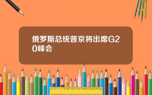 俄罗斯总统普京将出席G20峰会