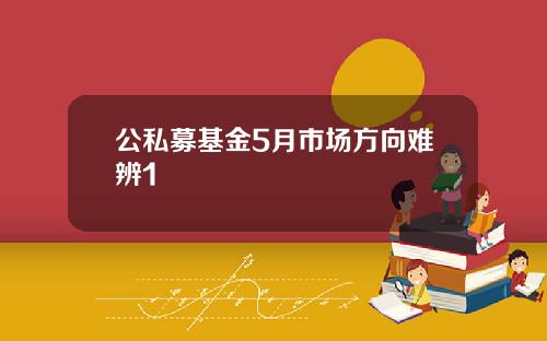 公私募基金5月市场方向难辨1