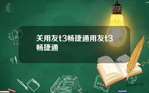 关用友t3畅捷通用友t3畅捷通