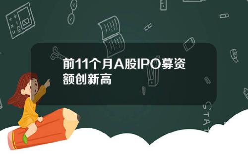 前11个月A股IPO募资额创新高