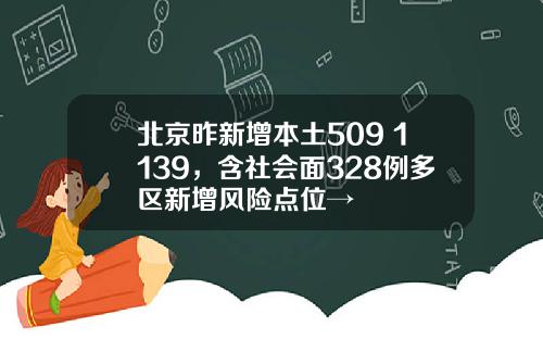 北京昨新增本土509+1139，含社会面328例多区新增风险点位→