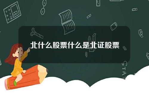 北什么股票什么是北证股票