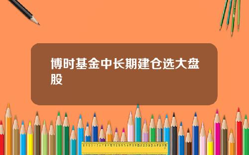 博时基金中长期建仓选大盘股