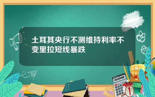 土耳其央行不测维持利率不变里拉短线暴跌