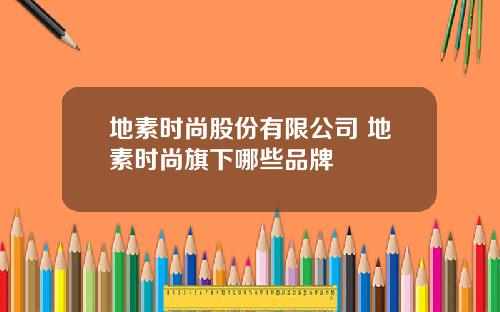 地素时尚股份有限公司 地素时尚旗下哪些品牌
