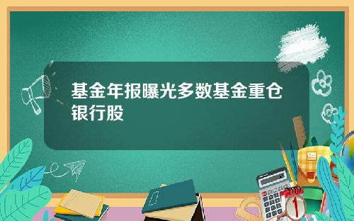 基金年报曝光多数基金重仓银行股