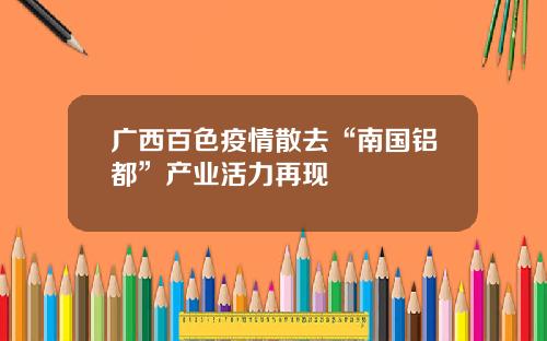 广西百色疫情散去“南国铝都”产业活力再现