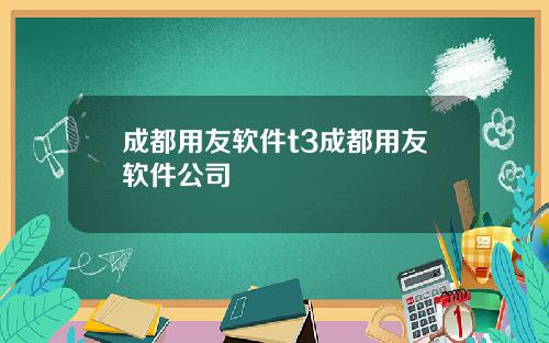 成都用友软件t3成都用友软件公司