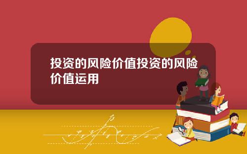 投资的风险价值投资的风险价值运用