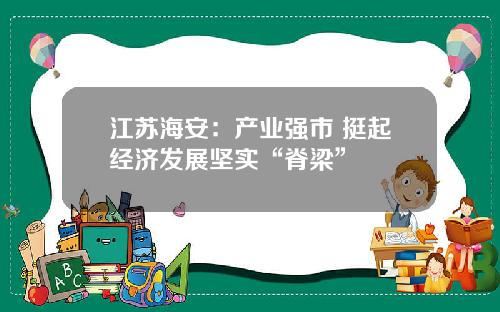 江苏海安：产业强市 挺起经济发展坚实“脊梁”