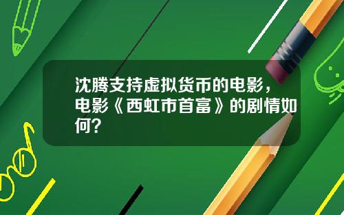 沈腾支持虚拟货币的电影，电影《西虹市首富》的剧情如何？