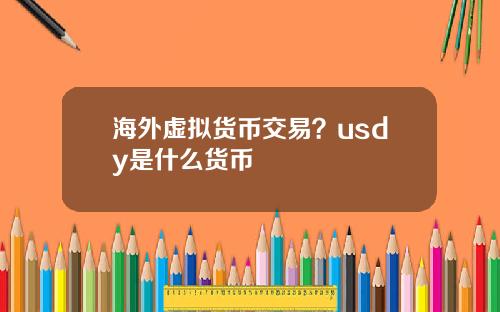 海外虚拟货币交易？usdy是什么货币