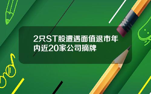 2只ST股遭遇面值退市年内近20家公司摘牌
