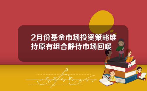 2月份基金市场投资策略维持原有组合静待市场回暖