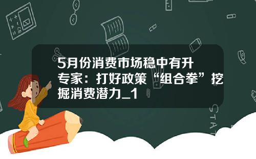 5月份消费市场稳中有升 专家：打好政策“组合拳”挖掘消费潜力_1