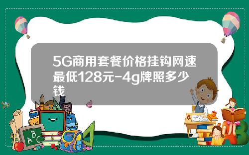 5G商用套餐价格挂钩网速最低128元-4g牌照多少钱