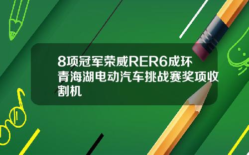 8项冠军荣威RER6成环青海湖电动汽车挑战赛奖项收割机