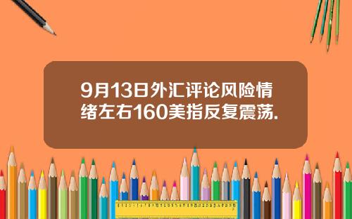 9月13日外汇评论风险情绪左右160美指反复震荡.