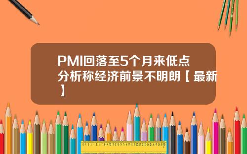 PMI回落至5个月来低点分析称经济前景不明朗【最新】